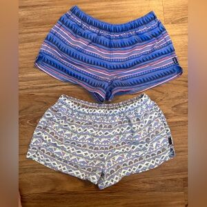 LOT of 2 Md Patagonia Blue and Purple Patterned Shorts